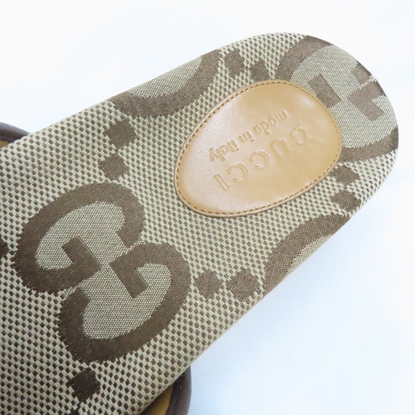 実際に弊社で買取させて頂いたGucci/グッチ ジャンボ GGキャンバス メンズ スライドサンダル 靴 624695/8の画像 4枚目