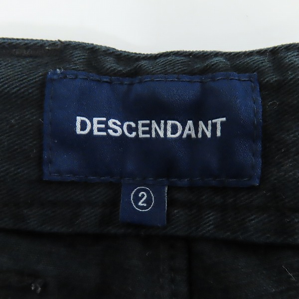 実際に弊社で買取させて頂いたDESCENDANT/ディセンダント  テーパードパンツ ブラック/2の画像 2枚目