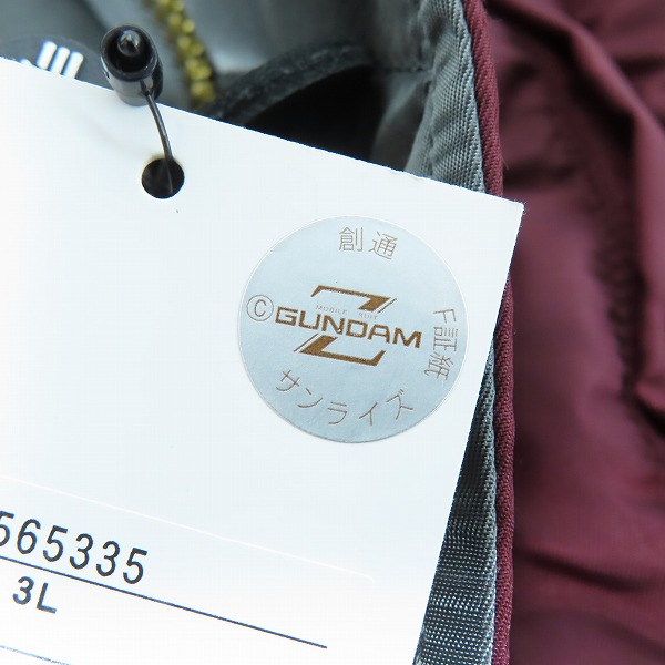 実際に弊社で買取させて頂いた【未使用】ALPHA INDUSTRIES×STRICT-G/アルファインダストリーズ×ストリクトジー 機動戦士Zガンダムティターンズ MA-1 3Lの画像 7枚目