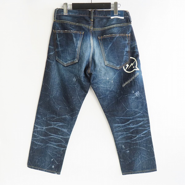 実際に弊社で買取させて頂いたVANQUISH × Fragment Design/ヴァンキッシュ×フラグメントデザイン THREE YEARS WASH デニムパンツ VFP1038/28の画像 1枚目