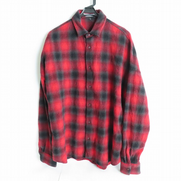 実際に弊社で買取させて頂いたJOHN LAWRENCE SULLIVAN/ジョンローレンスサリバン 長袖チェックシャツ ウール 3B004 16-23/L