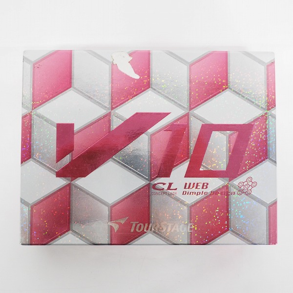 実際に弊社で買取させて頂いた【未使用】BRIDGESTONE/ブリヂストン TOUR STAGE/ツアーステージ V10 CL WEB Dimple レディース ゴルフボール 1ダースの画像 2枚目