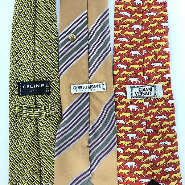 実際に弊社で買取させて頂いた【おまとめ】VERSACE/ヴェルサーチ CELINE/セリーヌ Giorgio Armani/ジョルジオアルマーニ 他 ネクタイの画像 1枚目