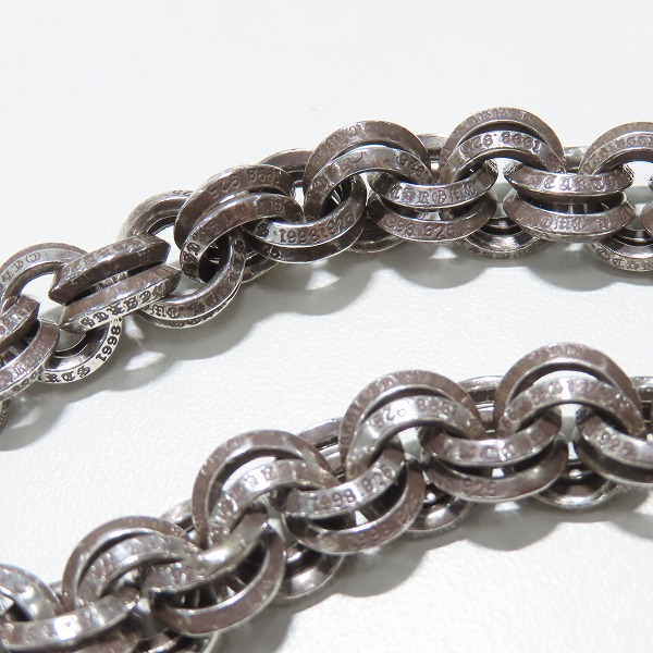 実際に弊社で買取させて頂いたCHROME HEARTS/クロムハーツ ダブルB リングブレスレットの画像 8枚目