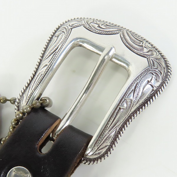 実際に弊社で買取させて頂いたHTC/エイチティーシー Western Round Studs/ウェスタンラウンドスタッズベルト 32の画像 1枚目