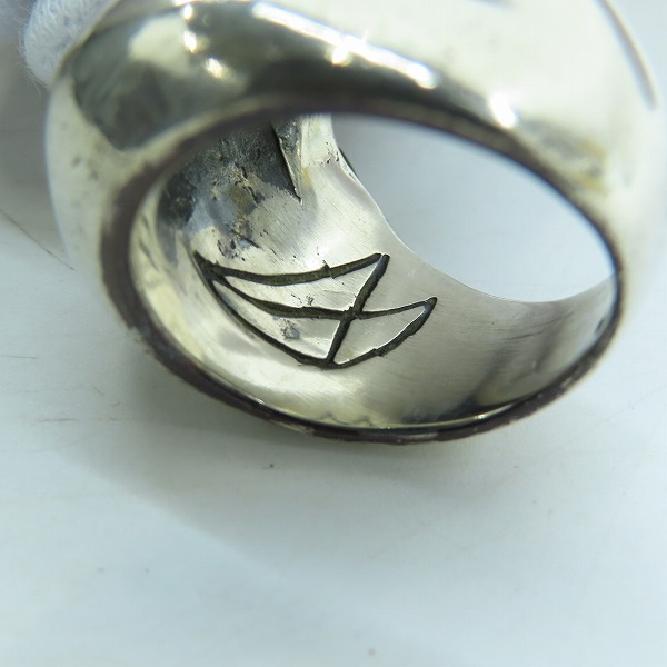 実際に弊社で買取させて頂いたCRAZY PIG/クレイジーピッグ ラージエビルスカルリング 17号の画像 6枚目