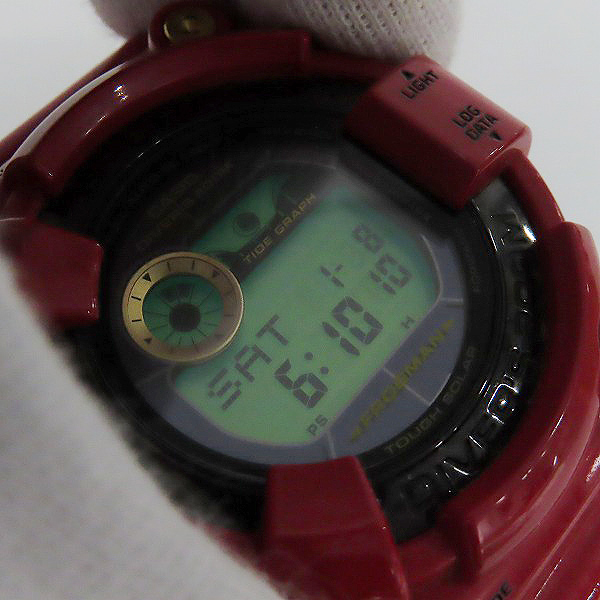実際に弊社で買取させて頂いたG-SHOCK/Gショック FROGMAN/フロッグマン 30周年記念モデル ライジングレッド タフソーラー 腕時計/ウォッチ GF-8230A-4JRの画像 4枚目
