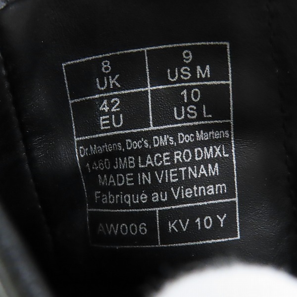 実際に弊社で買取させて頂いたDr Martens×Rick Owens/ドクターマーチン×リックオウエンス 1460 JMB Lace RO DMXL/ジャンボ レース ブーツ UK8の画像 5枚目