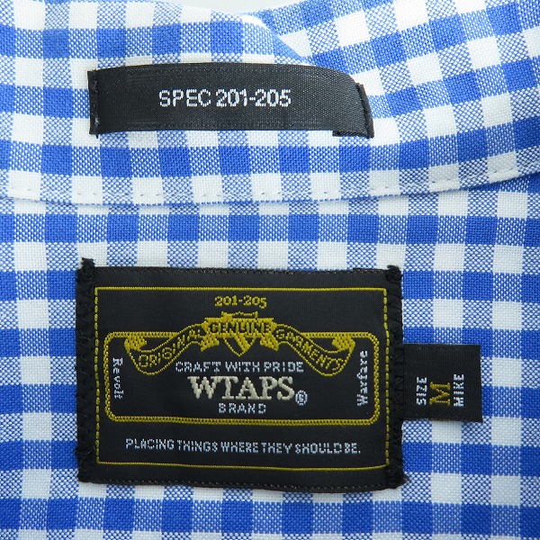 実際に弊社で買取させて頂いたWTAPS/ダブルタップス SODA S/S チェック 半袖シャツ 131LTDT-SHM07/Mの画像 2枚目