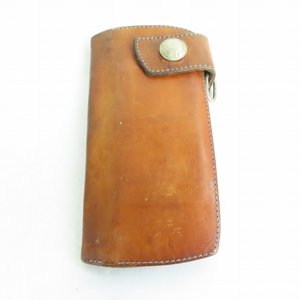 実際に弊社で買取させて頂いたRED MOON/レッドムーン コンチョ レザー 二つ折り財布 ウォレット ブラウン