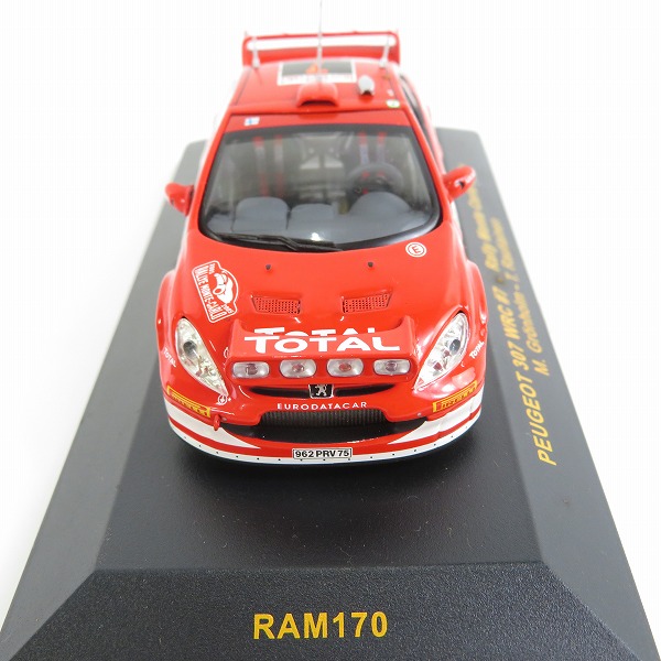 実際に弊社で買取させて頂いたixo/イクソ 1/43 PEUGEOT/プジョー 307 WRC モンテカルロラリー 2005 #7 RAM170 ミニカーの画像 2枚目