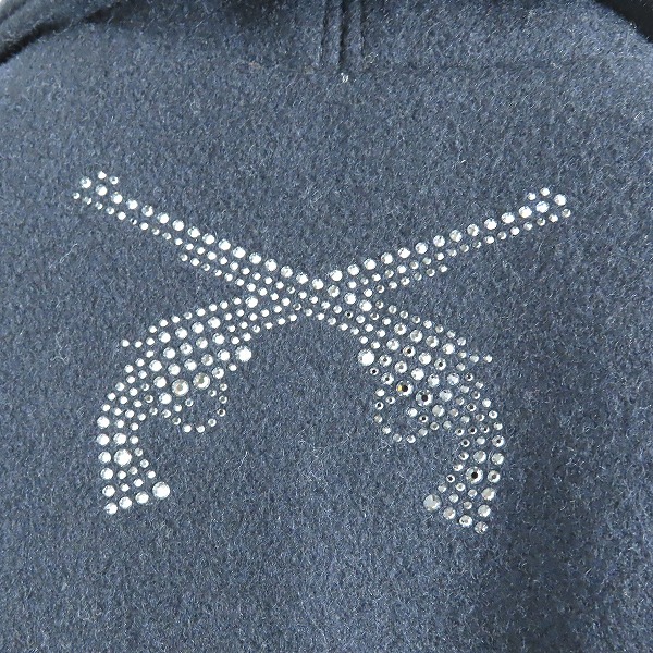 実際に弊社で買取させて頂いたSCHOTT/ショット メルトン ウール CPOジャケット ブラック 7176/36の画像 6枚目