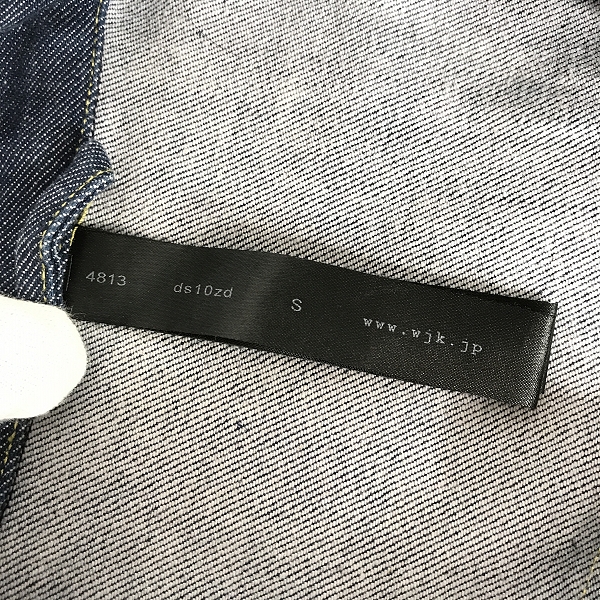 実際に弊社で買取させて頂いたwjk/ダブルジェーケー ダメージ/リペア加工 デニムシャツ/Sの画像 2枚目