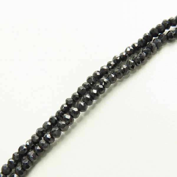 実際に弊社で買取させて頂いたLord Camelot/ロードキャメロット ロイヤルシルバー ブラックスピネル ハート/シールド ネックレスの画像 4枚目