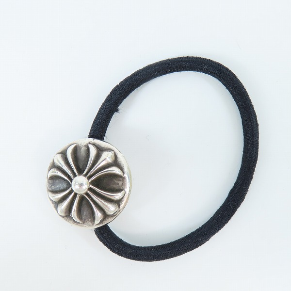 実際に弊社で買取させて頂いた【オールド刻印】CHROME HEARTS/クロムハーツ クロスボール コンチョ ヘアゴム/ヘアバンドの画像 3枚目