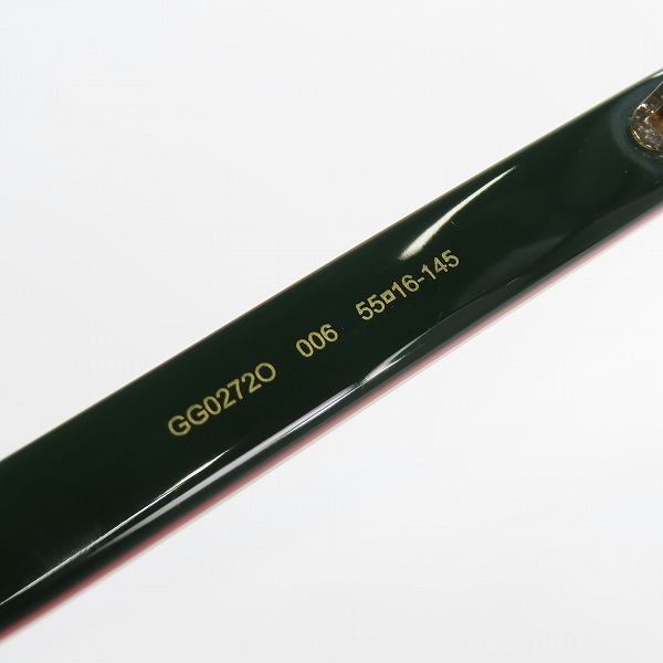 実際に弊社で買取させて頂いたGUCCI/グッチ メガネフレーム アイウェア GG0272O-006の画像 7枚目