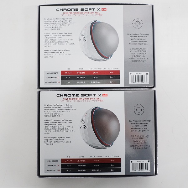 実際に弊社で買取させて頂いた【未使用】Callaway/キャロウェイ CHROME SOFT X LS ゴルフボール ホワイト 2ダースの画像 4枚目