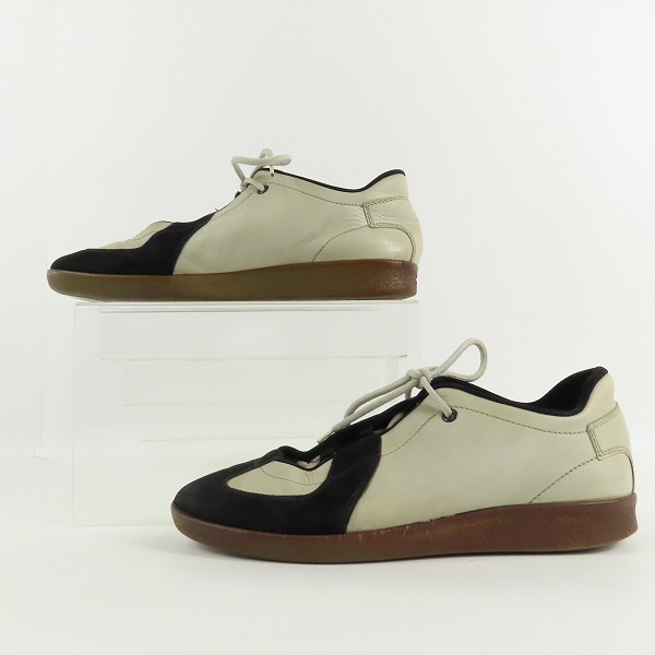 実際に弊社で買取させて頂いたGUCCI/グッチ スエード×レザー ローカット スニーカー ジャーマントレーナー 41E　の画像 3枚目