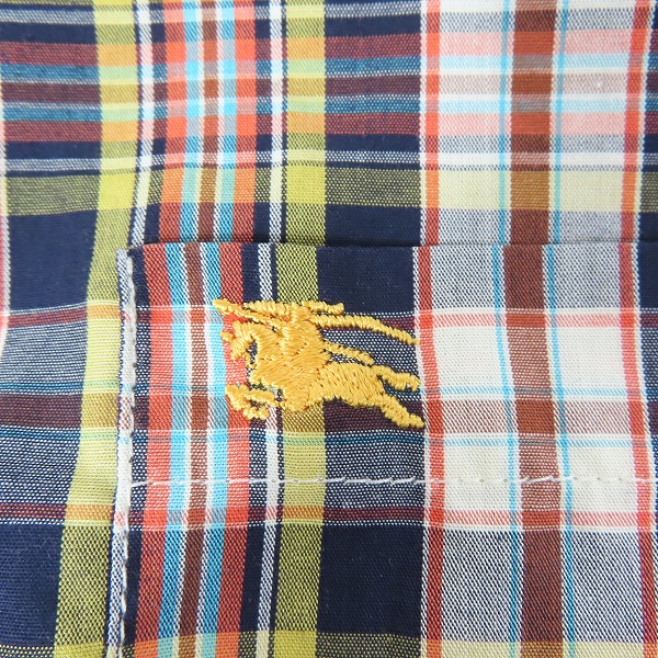 実際に弊社で買取させて頂いたBURBERRYS/バーバリーズ 胸刺繍 チェック柄 長袖ボタンシャツ/XLの画像 5枚目