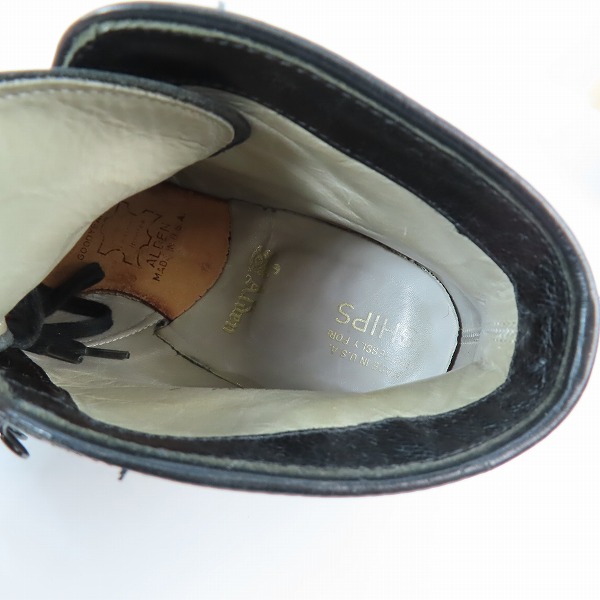 実際に弊社で買取させて頂いたAlden/オールデン SHIPS別注 ストレートチップ レースアップブーツ 41887/7Dの画像 4枚目