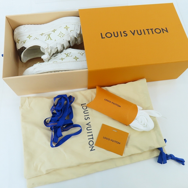 実際に弊社で買取させて頂いた【難あり】Louis Vuitton/ルイヴィトン 22年 タイムアウトライン モノグラム レザースニーカー/36の画像 7枚目