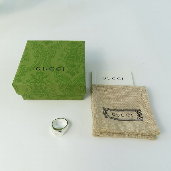 実際に弊社で買取させて頂いたGUCCI/グッチ トレードマーク エングレービング ロゴリング 779162 J8400 8106/12号の画像 9枚目