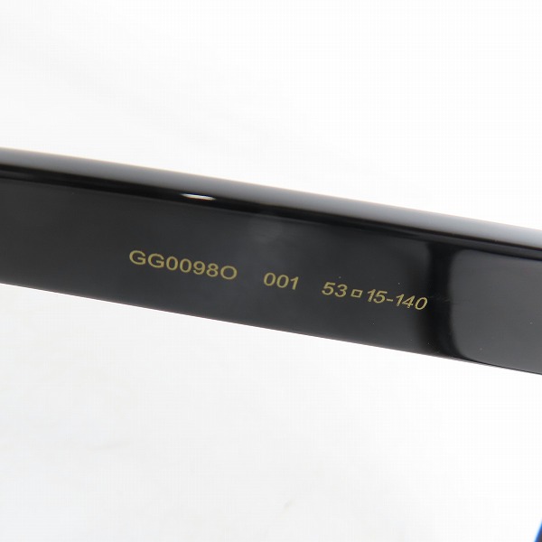 実際に弊社で買取させて頂いたGUCCI/グッチ メガネフレーム アイウェア GG0098O-001の画像 6枚目