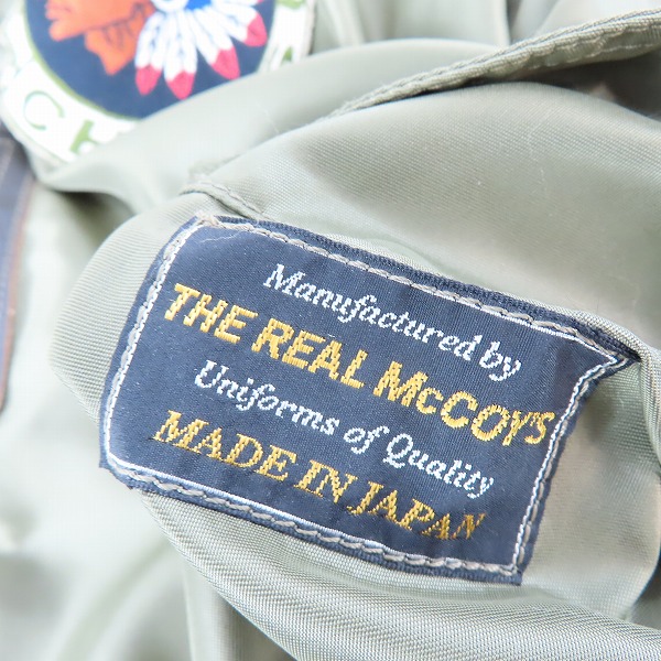 実際に弊社で買取させて頂いたTHE REAL McCOY'S/ザリアルマッコイズ TYPE L-2 / 335th FIGHTER SQDN フライトジャケット 38の画像 3枚目