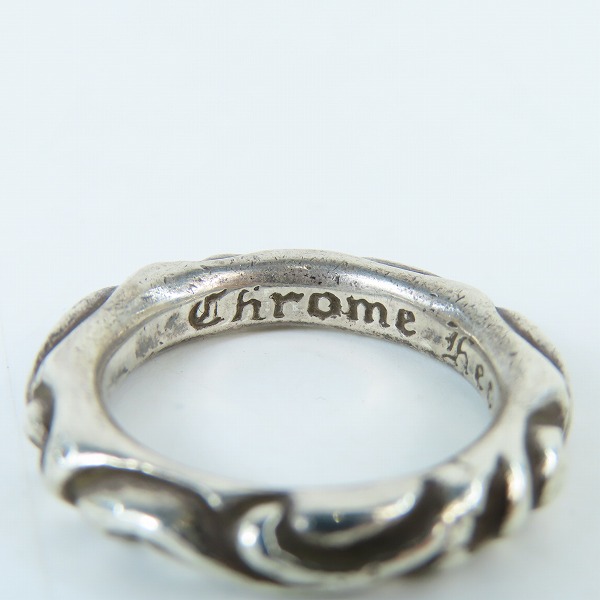 実際に弊社で買取させて頂いたCHROME HEARTS/クロムハーツ スクロール バンド リング/14号の画像 6枚目
