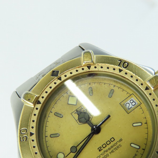 実際に弊社で買取させて頂いたTAG HEUER/タグホイヤー 2000シリーズ プロフェッショナル 200M クォーツ デイト腕時計 964.013 【動作未確認】の画像 5枚目