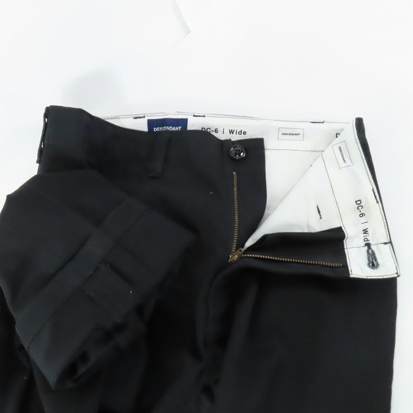 実際に弊社で買取させて頂いたDESCENDANT/ディセンダント DC-6 Wide ワイドパンツ ブラック/2の画像 5枚目
