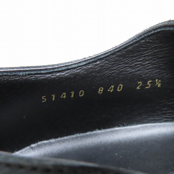 実際に弊社で買取させて頂いたBLACK LABEL CRESTBRIDGE/ブラックレーベルクレストブリッジ ストレートチップ レザー ビジネスシューズ/25.5の画像 5枚目