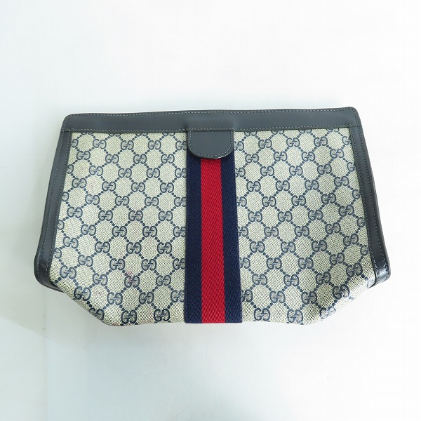 実際に弊社で買取させて頂いたGUCCI/グッチ オールド クラッチバッグ ポーチ シェリーライン GG柄の画像 1枚目