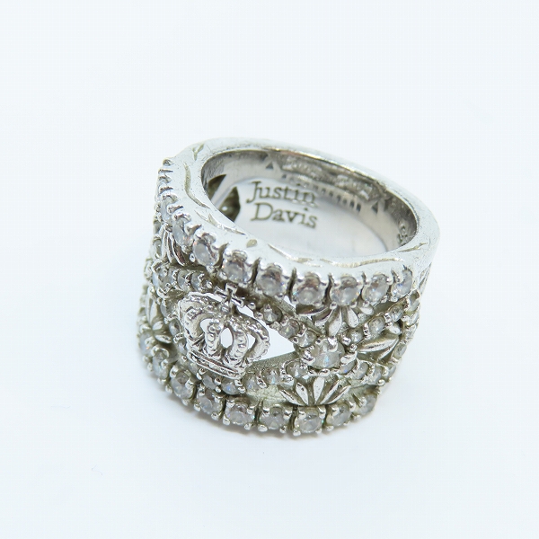 実際に弊社で買取させて頂いたJustin Davis/ジャスティンデイビス クラウンリング ストーン/8-9号