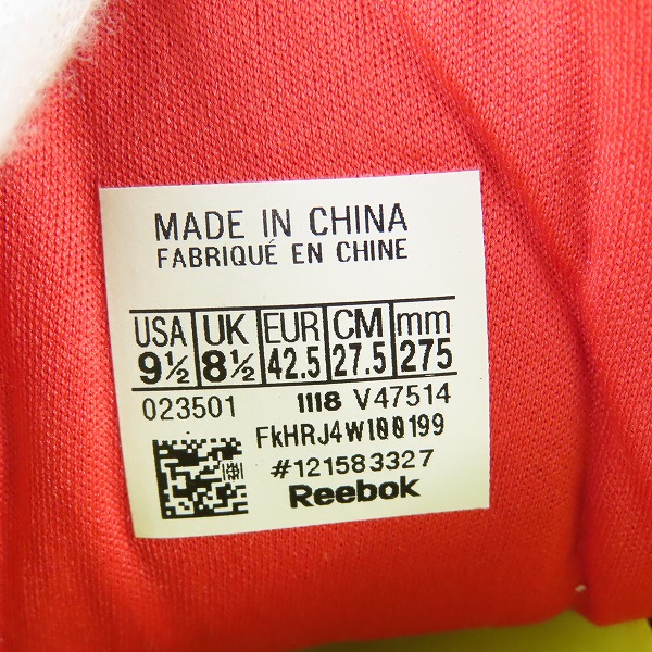 実際に弊社で買取させて頂いたREEBOK/リーボック INSTAPUMP FURY OG インスタポンプフューリー シトロン V47514/27.5の画像 5枚目