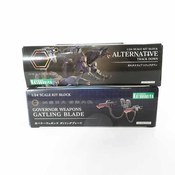 実際に弊社で買取させて頂いた【未開封】コトブキヤ ヘキサギア 1/24 ガバナーウェポンズ ガトリングブレード/オルタナティブ トラックダウン 2点セットの画像 5枚目