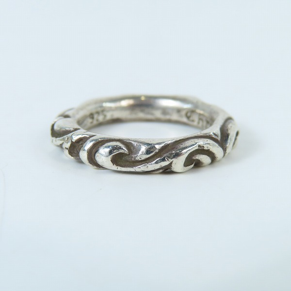 実際に弊社で買取させて頂いたCHROME HEARTS/クロムハーツ スクロール バンド リング/14号の画像 4枚目