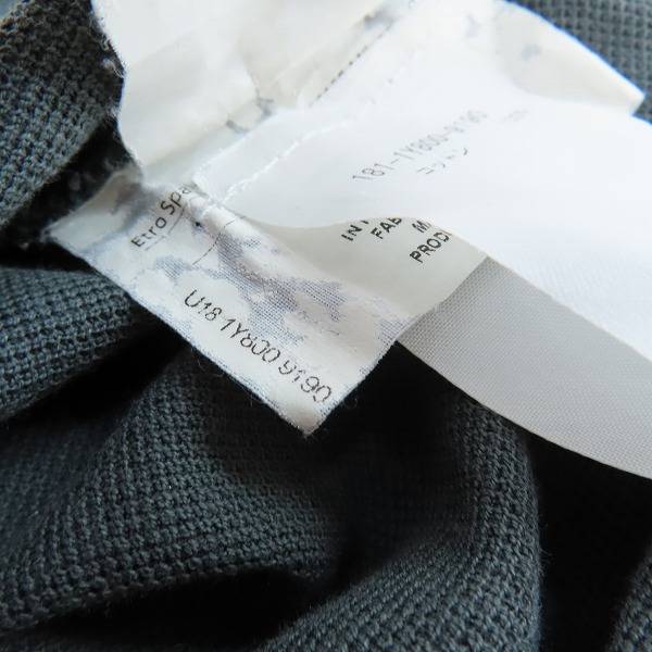 実際に弊社で買取させて頂いた【JPタグ】ETRO/エトロ 胸ロゴ刺繍 半袖ポロシャツ 襟下フラワー柄 XSの画像 5枚目