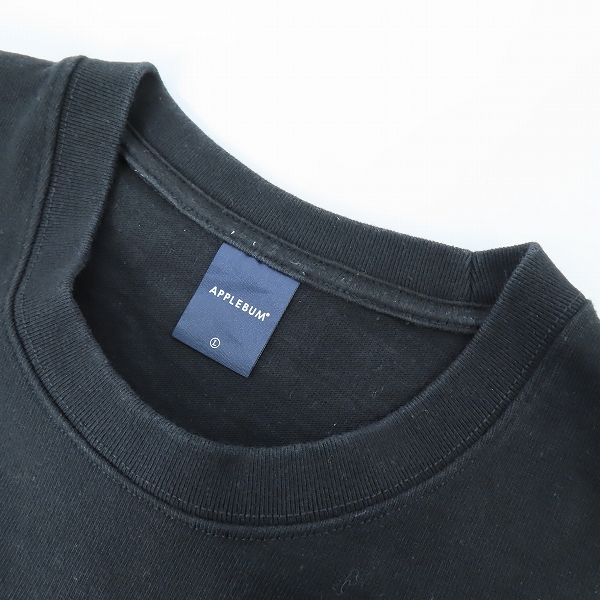 実際に弊社で買取させて頂いたAPPLEBUM/アップルバム 胸ポケット 半袖Tシャツ ブラック/Lの画像 5枚目