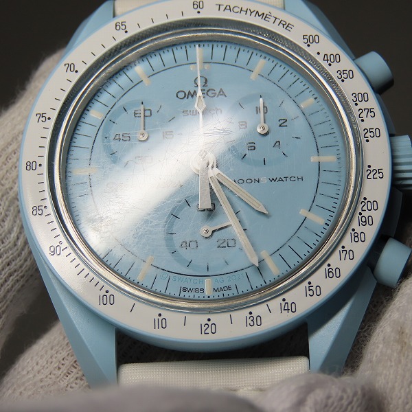 実際に弊社で買取させて頂いたOMEGA×SWATCH/オメガ×スウォッチ スピードマスター MISSION TO URANUS 腕時計 SO33L100の画像 6枚目