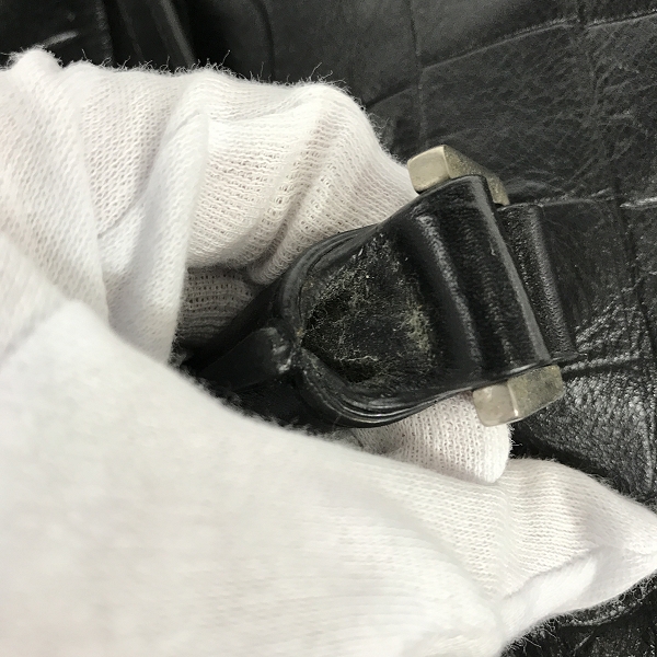 実際に弊社で買取させて頂いたSAINT LAURENT PARIS/サンローラン パリ クロコ型押し レザー ブリーフバッグの画像 9枚目