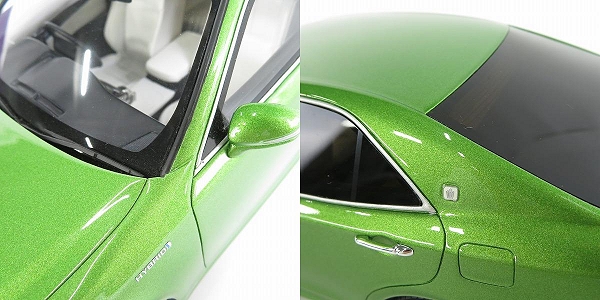 実際に弊社で買取させて頂いたKYOSHO/京商 SAMURAI 1/18 トヨタ クラウン ハイブリッド アスリートS 若草 グリーン KSR18001GR/ミニカーの画像 6枚目