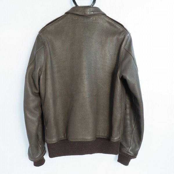 実際に弊社で買取させて頂いたTHE REAL McCOY'S/ザリアルマッコイズ ディアスキン/鹿革 A-2フライトジャケット 40の画像 1枚目