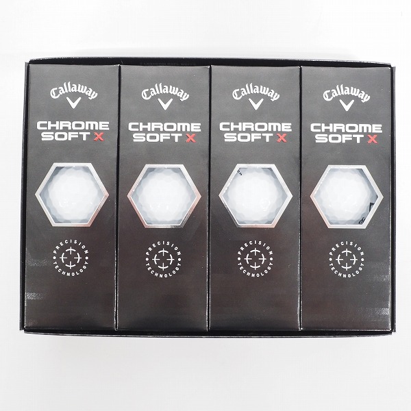 実際に弊社で買取させて頂いた【未使用】Callaway/キャロウェイ CHROME SOFT X ゴルフボール ホワイト 1ダース