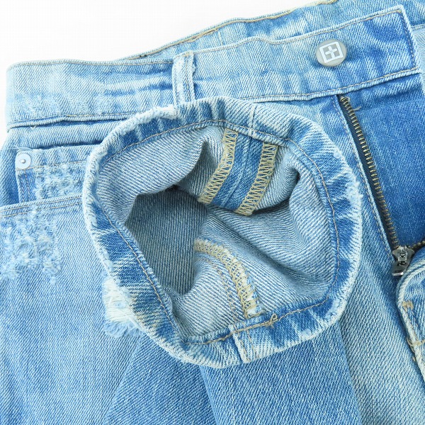実際に弊社で買取させて頂いたKSUBI/スビ ダメージリペア加工 ジーンズ デニムパンツ/25の画像 2枚目
