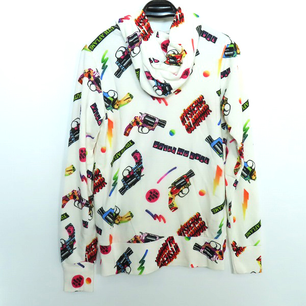 実際に弊社で買取させて頂いた【未使用】HYSTERIC GLAMOUR/ヒステリックグラマー ガール 総柄 ジップアップパーカー 01181CF02 /Mの画像 1枚目