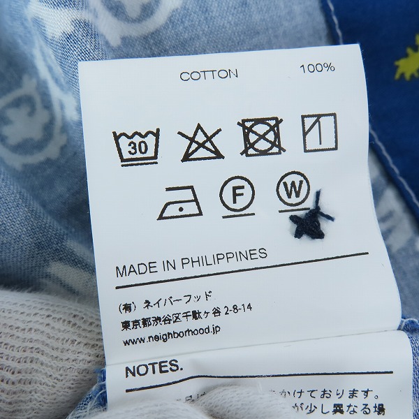 実際に弊社で買取させて頂いたNEIGHBORHOOD /ネイバーフッド 21SS BANDANA TYPE-B/C-SHIRT.SS バンダナシャツ 211tsnh-shm07/Mの画像 5枚目