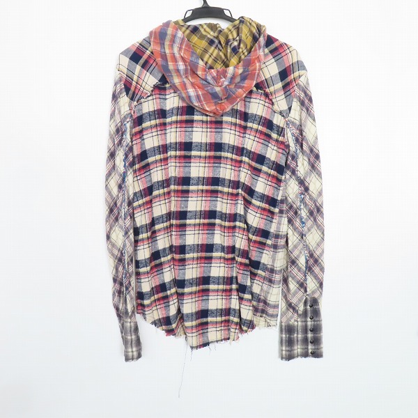 実際に弊社で買取させて頂いたLGB/ルグランブルー フーデッド チェック 長袖シャツ/パーカー Shirt-G/PK/M 1194K/1の画像 1枚目