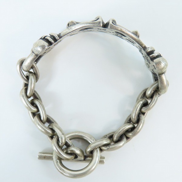 実際に弊社で買取させて頂いた【ギャラ付】GABOR/ガボール ガボラトリー ダブルクラウンスカルプテッドオーバルwスモールオーバルリンクブレスレットの画像 4枚目
