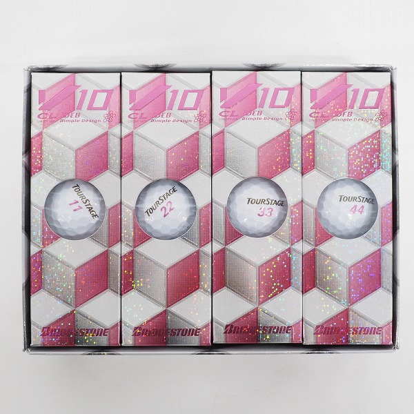 実際に弊社で買取させて頂いた【未使用】BRIDGESTONE/ブリヂストン TOUR STAGE/ツアーステージ V10 CL WEB Dimple レディース ゴルフボール 1ダース